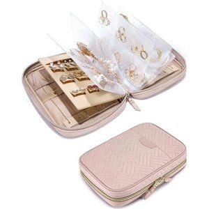 Jewelry Travel Organizer Case Transparent Jewelry Storage Book Ring Binder